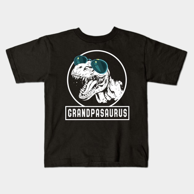 GrandpaSaurus Rex T Shirt Grandpa Father's Day Mens Gift Tee Kids T-Shirt by kaza191